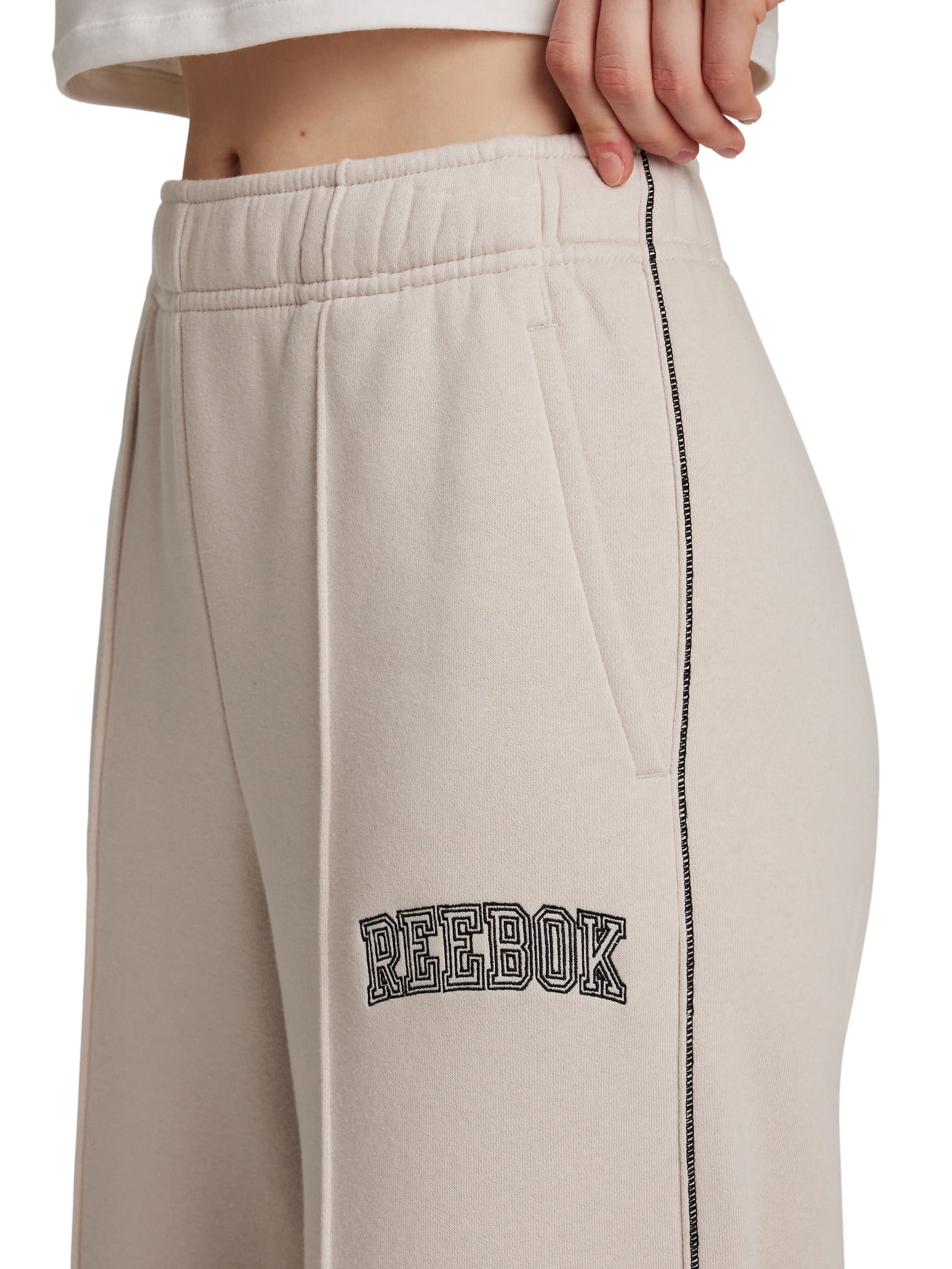 Reebok Women's Game Day Fleece Contrast Stitch Wide Leg Pant, Sizes XS-4X