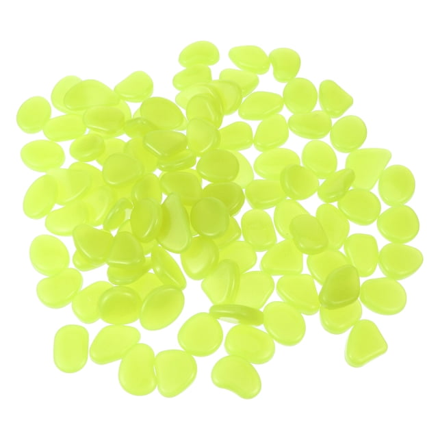 SHISUYAN 100Pcs Luminous Stones Glow in The Dark Garden Pebbles Rocks Fish Tank Decor