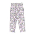thumbnail image 4 of Xecao Purple Rabbit Women's Straight Lounge Pajama Pants: The Epitome of Relaxed Sleepwear, 4 of 9