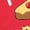 Red, variant on Powered by Pizza Toddler Hoodie