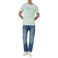 thumbnail image 3 of s.Oliver Camiseta hombre - Basic, estampado logo, cuello redondo, algodón Verde claro M (Medium), 3 of 4