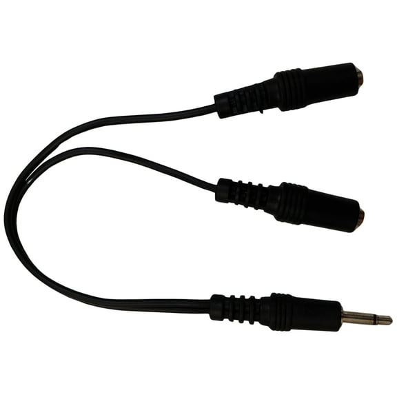 Kalibur KAC3BX 3.5mm Male Plug to Double Female Plug 6 Inch Long Y Cable