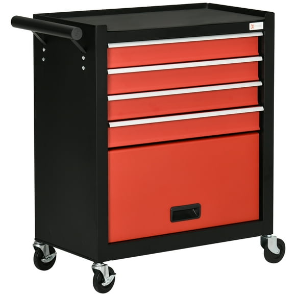 DURHAND 4-Drawer Tool Chest Rolling Tool Box with Storage Cabinet Handle