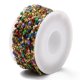 thumbnail image 4 of 304 Stainless Steel Link Chains with Spool with Enamel Soldered Stainless Steel Color Mixed Color 4~10x2x0.4~2mm about 32.8 Feet(10m)/roll, 4 of 4
