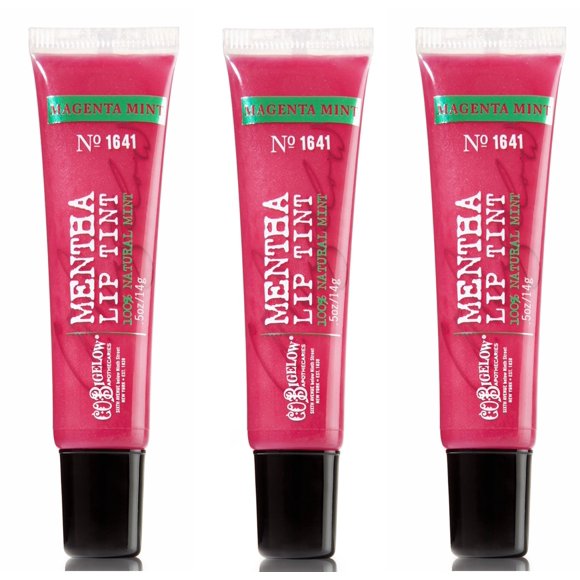 Bath & Body Works CO. Bigelow Mentha Lip Tint Paquete de 3 Magenta Menta #1641