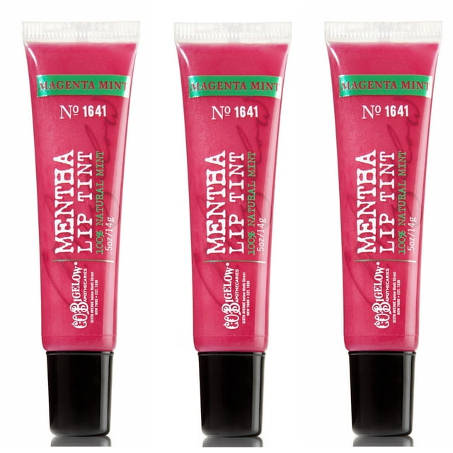 Bath & Body Works CO. Bigelow Mentha Lip Tint Paquete de 3 Magenta Menta #1641