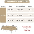 thumbnail image 3 of Linen Tablecloth 100% Pure Linen Table Cloth for Rectangle Tables Machine Washable Dining Fall Tablecloth with 4PCS Free 20"x 20" Linen Napkins (White, 60" x 84"), 3 of 6