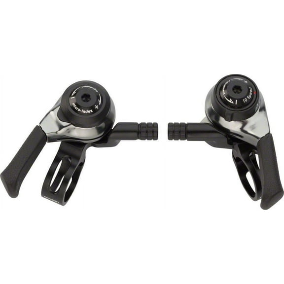 Microshift 10-Speed MTN Thumb Shifters, Silver, Shimano 10-Speed