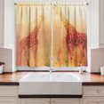 thumbnail image 2 of Ambesonne Orange Kitchen Curtains, Tropic Giraffes, 55"x45", Orange, 2 of 3