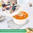 thumbnail image 3 of Yayeee Pot Holders Kitchen Heat Resistant with Pocket 7"x9.8" Cotton Oven Cooking Hot Pads, Geometric Pattern, 3 of 7