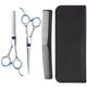 thumbnail image 1 of Juego de 4 tijeras para cortar el pelo, tijeras de peluquería profesional, juego de peluquería para cortar y adelgazar, 1 of 8