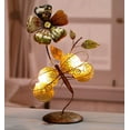 thumbnail image 2 of 12" Gold Capiz Shell Dragonfly with Flower Tea Light Candle Holder, 2 of 3