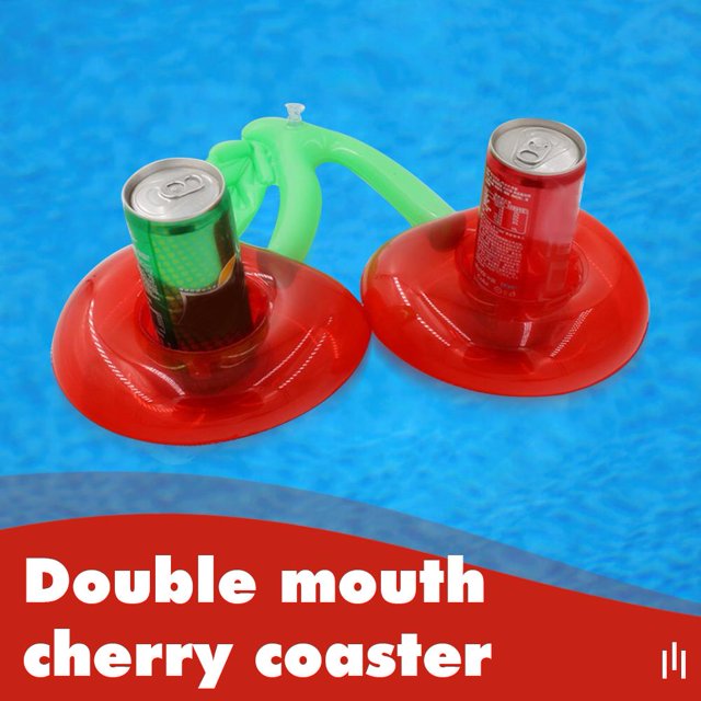 Cherry Posavasos Inflable Piscina Flotador Cóctel Bebida Portavasos