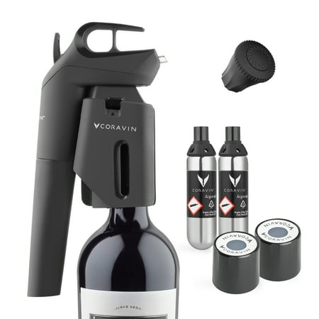 Coravin Timeless Three Plus Wine Preservation System - Preserve Wine for Years - Oprah's Favorite Things 2022 - By-the-Glass Wine Saver - With 2 Argon Gas Capsules & Wine Aerator