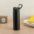 thumbnail image 6 of Mainstays 24 oz Stainless Steel Sip Water Bottle, Black, 6 of 10
