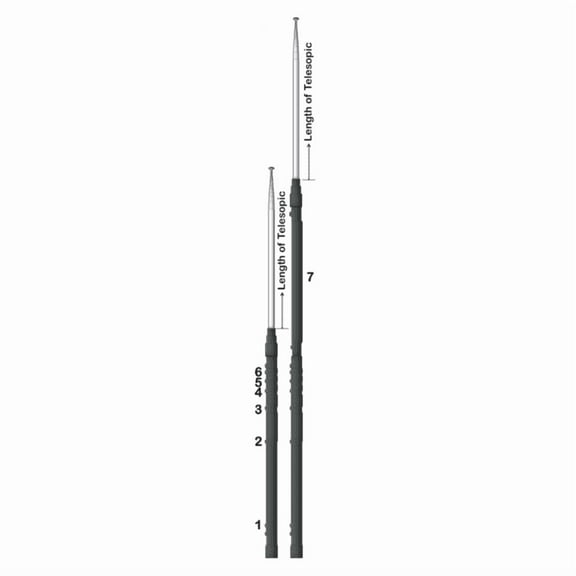 Harvest 1850 Multi-Band Portable Telescopic 1.8 - 50 Mhz (160 Meter To 6 Meter) Mobiel Antenna