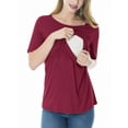 thumbnail image 4 of Women's Maternity Nursing Tops Clothes Breastfeeding T-Shirts 3-Pack, 4 of 8