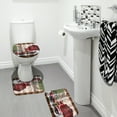 thumbnail image 3 of Christmas Bathroom Sets Decorations, Christmas Bathroom Sets Decor Merry Christmas Theme Shower Curtain and Bath Mat Set with Non-Slip Rug Toilet Lid Cover, 3 of 7