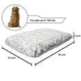 thumbnail image 2 of Modern Pet Bed, Geometric Triangles Abstract Futuristic Molecule Style Hipster Art, Chew Resistant Pad for Dogs and Cats Cushion with Removable Cover, 24" x 39", Pearl and Dark Grey, by Ambesonne, 2 of 4
