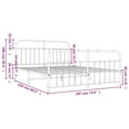 thumbnail image 2 of vidaXL Black California King Metal Bed Frame with Headboard & Slats, No Mattress, Easy Assembly, 2 of 9