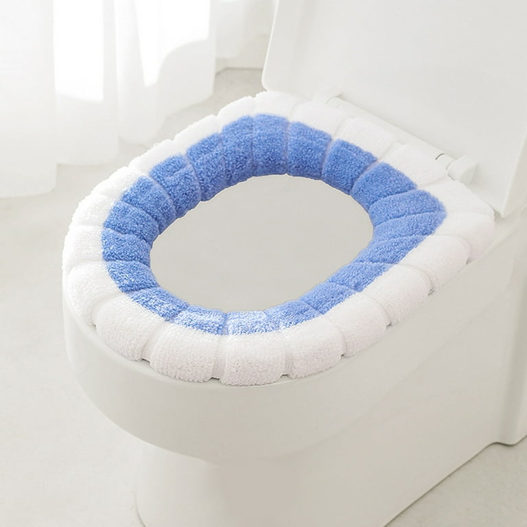 opvise Universal Bathroom Warm Soft Toilet Seat Lid Cover Mat Pad