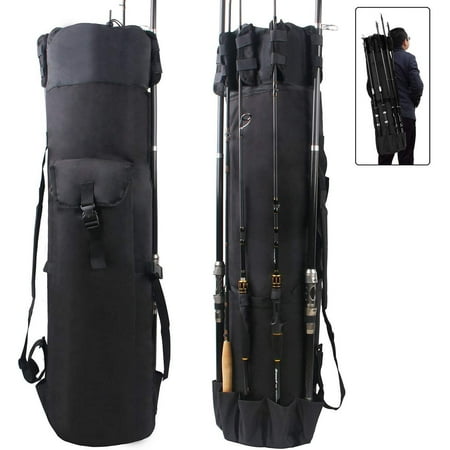 VanRolldex 45.67 Durable Canvas Fishing Rod Carrier 5 Rod Capacity