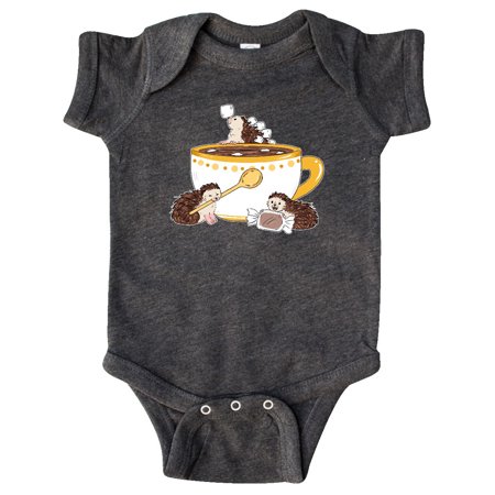 

Inktastic Cute Hot Chocolate Hedgehogs Gift Baby Boy or Baby Girl Bodysuit