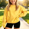 thumbnail image 2 of Bovxnpu Sweatshirts Kids Fleece Lined Crew Neck Long Sleeve Pullover Top Outfits, 2 of 8