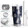 thumbnail image 6 of 30oz Siberian Husky Tumblers Stainless Steel Tumbler with Lid and Straw,Vacuum Insulated Double Wall Travel Tumbler Cups Mug with Cleaning Brush for Coffee,Tea, 6 of 7