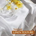 thumbnail image 3 of NICETOWN Linen Textured White Sheer Curtains 84 inches Long for Living Room, Semi Sheer Voile Panels Rod Pocket & Back Tab Design Translucent Privacy, 3 of 8