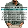 thumbnail image 4 of UVEASISHA Mens Polos Shirts with Pocket Long Sleeve Collared Golf Shirts Fall Casual Workout Poloss Khaki L, 4 of 9