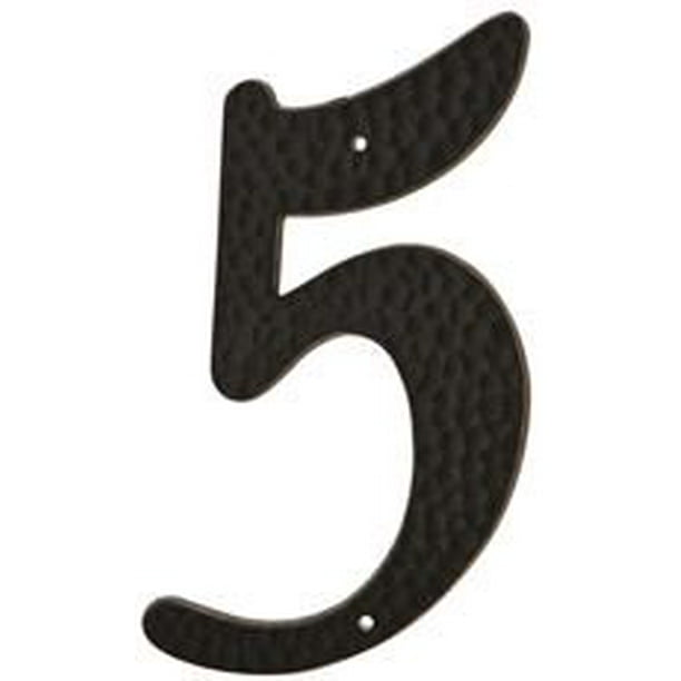 HOUSE NUMBER 5 BLACK PLASTIC 3 IN.