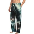 thumbnail image 6 of Zufioo Wave Ocean Animal Shark Mens Pajama Pants Sleep & Lounge Pants Sleepwear Pants(Available in Big & Tall)-XX-Large, 6 of 6