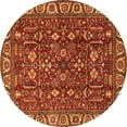 thumbnail image 1 of Ahgly Company Indoor Round Oriental Orange Industrial Area Rugs, 8' Round, 1 of 4