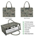 thumbnail image 2 of Large Capacity Tote Bag,Green Brown Camo Classic Shapes Pattern Handbag Fashion Luxury Tote Bag,15.7"x13"x 5.1" Inches,Laptop Compatible, 2 of 5