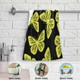 thumbnail image 5 of Yellow Butterflies Kitchen Hand Towels 2 PCS, Seamless Pattern Fingertip Bath Towels Ultra Soft and Highly Absorbent, Decorative Face Towels Dish Washcloths, 28.3"x14.4", 5 of 5