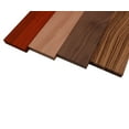 thumbnail image 2 of Imported Exotic Hardwood Variety Pack - Zebrawood, Walnut, Padauk, Okoume - 3/4" x 4" (4 Pcs), 2 of 3