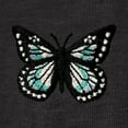 thumbnail image 2 of Dalix Butterfly Embroidered Cropped Flowy Soft Cotton Short Sleeve T Shirt Womens in Dark Heather M Medium, 2 of 5