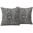 thumbnail image 2 of Black Leopard Print Pillow Covers 18x18 Inch Set of 2 Cheetah Animal Spots Decorative Throw Pillows for Couch Farmhouse Square Pillow Cases Home Decor for Living Room Sofa Bed Porch Outdoor, 2 of 6