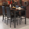 5 Piece Dining Table Sets -Brown