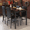 5 Piece Dining Table Sets -Brown, variant on Dining Room Bar Table Set for 4, Kitchen Table Set with 4 Velvet Chairs, Modern Wooden Top Finish Dining Set for Bar, Breakfast Nook, Blue