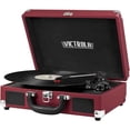 thumbnail image 1 of Victrola Vintage Tocadiscos portátil Bluetooth de 3 velocidades con altavoces incorporados | Sonido de audio de tocadiscos mejorado | Marsala, número de modelo: VSC-550BT-ML, 1 of 5