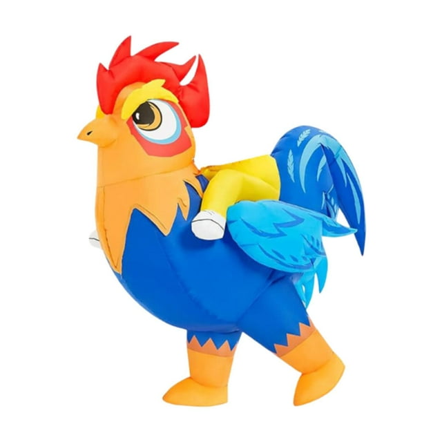 BELOVING Déguisement Gonflable Tenue Créative de Jeu de Rôle Costume de Poulet à Chevaucher Enfants