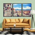 thumbnail image 3 of IDEA4WALL 3 Piece Framed Canvas Wall Art for Living Room, Bedroom Italy City Landscape Canvas Prints for Modern Home Decoration Ready to Hang, 3 of 4