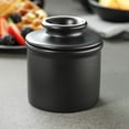 thumbnail image 5 of Butter Bell® Crock – Classic Ebony Matte Ceramic Butter Holder with Lid, Keeper for Spreadable Butter, 5 of 8