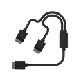 thumbnail image 2 of Corsair CL-9011124-WW iCUE LINK Cable, 1x 600mm Y-Cable with Straight connectors, Black, 2 of 4