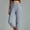 Gray womens pants, variant on up to 60% off Gifts Usmixi Cropped Pants for Women Casual Elastic Waist Solid Loose Straight 3/4 Trousers Breathable Comfy Cotton Linen Capris Pants with Pocket Gray l
