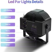 SHZOND LED Stage Lights with DMX Control, 8 Pack 18x3 W RGB Par Lights, Versatile DJ Light with Sound Activated for Stage Uplighting, Party Events, Dance, Clubs,Music Shows,Wedding