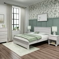 thumbnail image 5 of K/D Queen Bed Panel 7 slats w/ metal support bar, White Wash, 5 of 8
