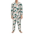 thumbnail image 3 of Uemuo Hawaii Palms Pattern 2-Piece Loungewear Set - Men’s Soft Sleepwear, Cozy Winter PJs, Comfy Sleep Set-Medium, 3 of 7